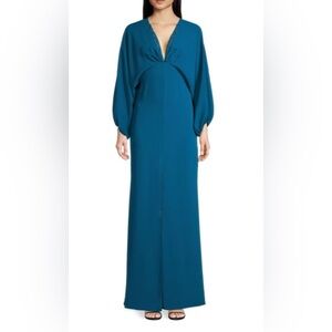 Sachin & Babi Gabby Bias Cut Beaded Gown – Size 4 – Teal